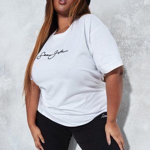Sean John X MIssguided oversized white t-shirt